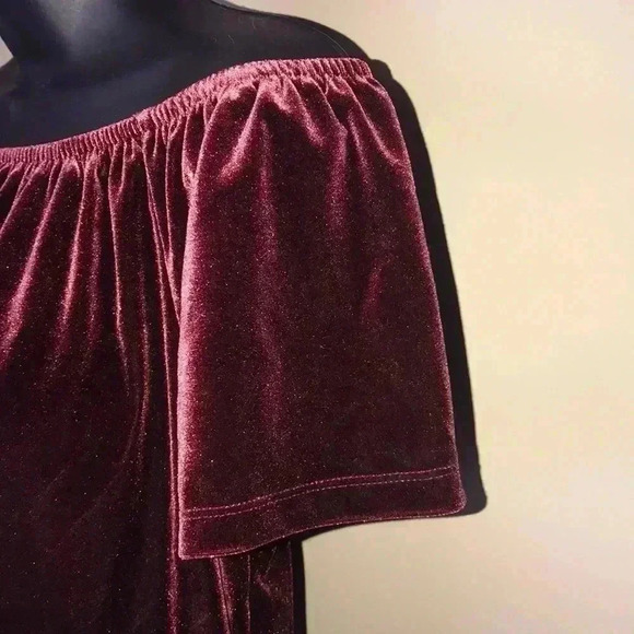 GAP Velvet Off The Shoulder Blouse Size S - Picture 4 of 6